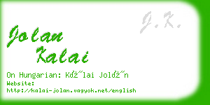 jolan kalai business card